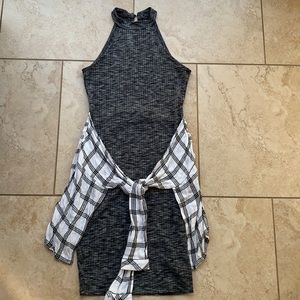 Gray bodycon dress